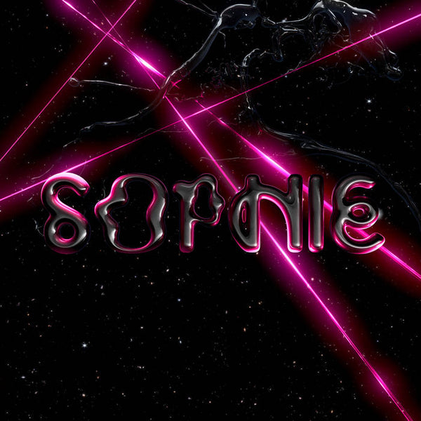 Cover art for 'Sophie - Self-Titled' album featuring a stylized neon sign with the artist's name in a dark space, highlighted with pink and red lines.