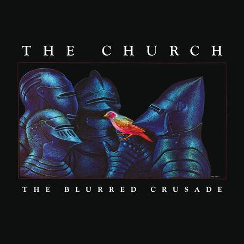 sleev art of The Blurred Crusade blue vinyl LP by The Church