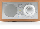 Tivoli Audio Model One BT radio, cherry silver finish front view