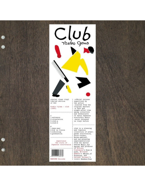 Yoshio Ojima – Club, Limited Edition Crystal Clear Vinyl LP