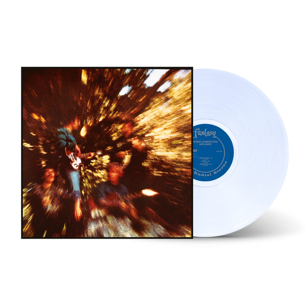 Creedence Clearwater Revival Bayou Country clear vinyl LP, swamp rock album, classic CCR cover art, collectible vinyl