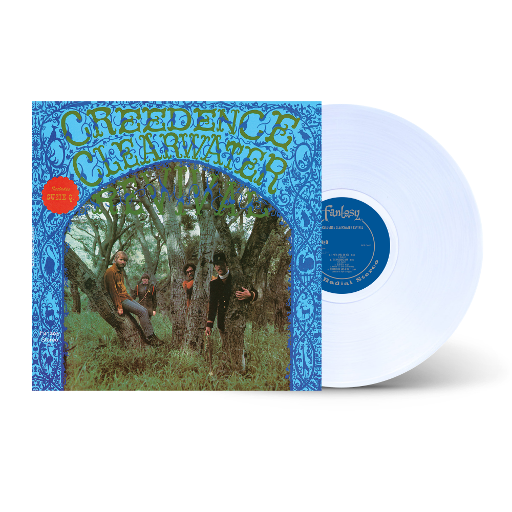 Creedence Clearwater Revival self-titled clear vinyl LP, swamp rock album, classic CCR cover art, collectible vinyl