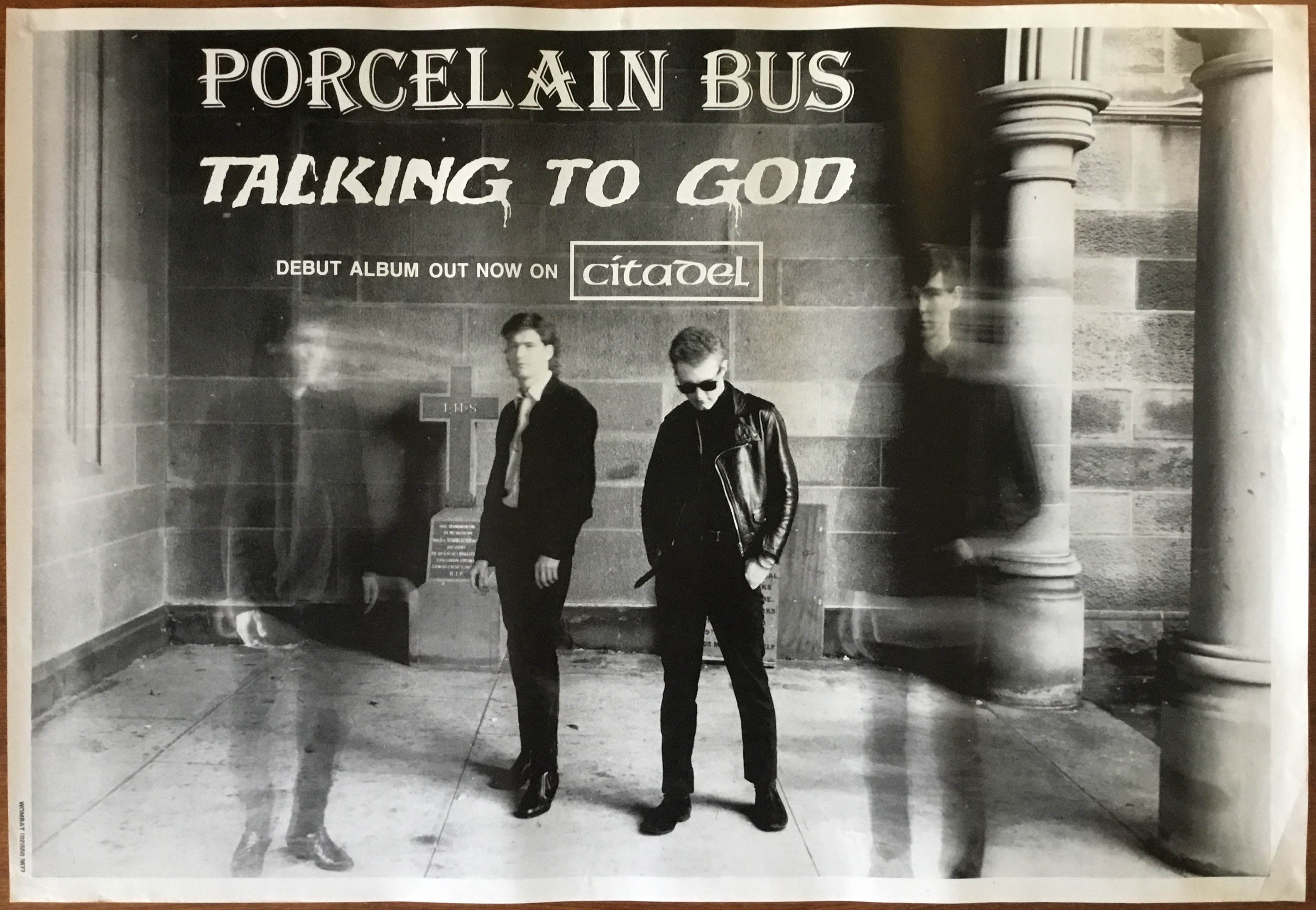Porcelain Bus, Talking to God, 1988 Original LP Promo Poster, Citadel