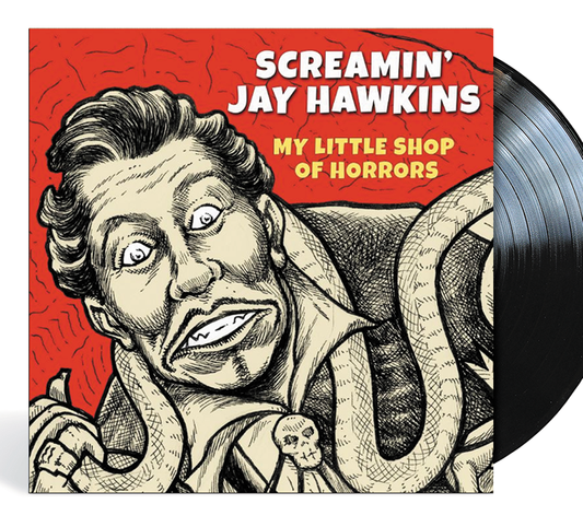 My Little Shop Of Horrors RSD 2021 vinyl by Screaming’ Jay Hawkins, theatrical blues collectible vinyl, vibrant horror-themed cover art