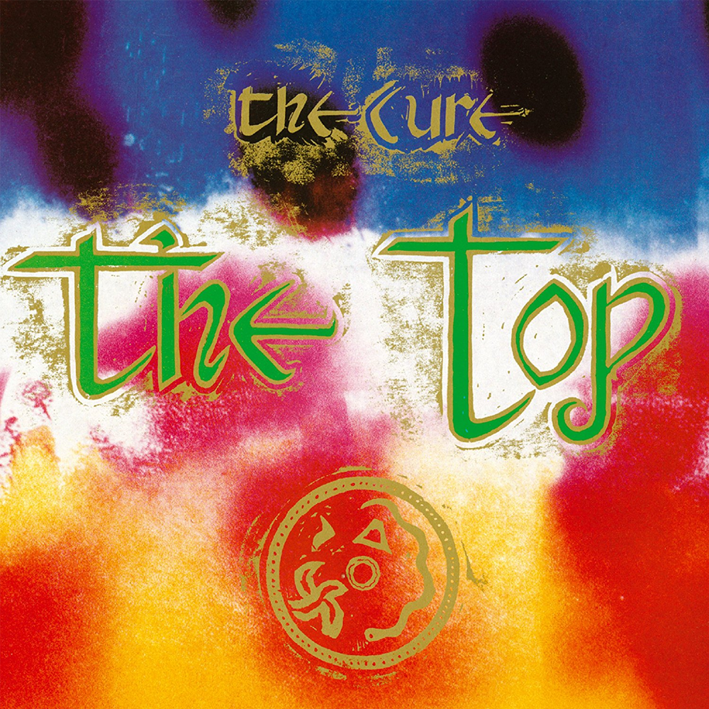 The Cure ‎– The Top, Vinyl LP cover featuring a colorful abstract design and the band's name.