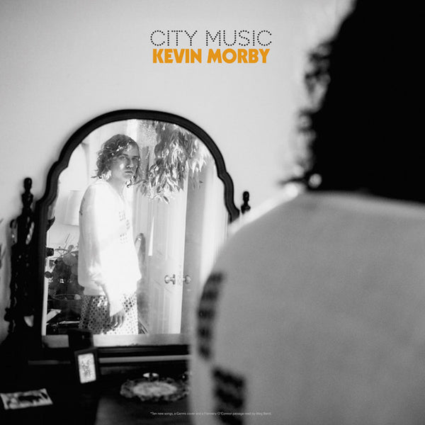 A vinyl LP cover featuring the artist Kevin Morby with the album title 'City Music' and a mirrored background.