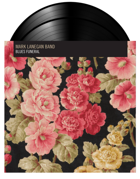 Vinyl LP record of Mark Lanegan Band - Blues Funeral with a floral pattern on the cover.