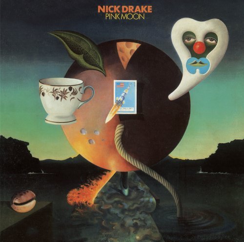 Nick Drake Pink Moon vinyl LP, minimalist moon cover, folk acoustic album
