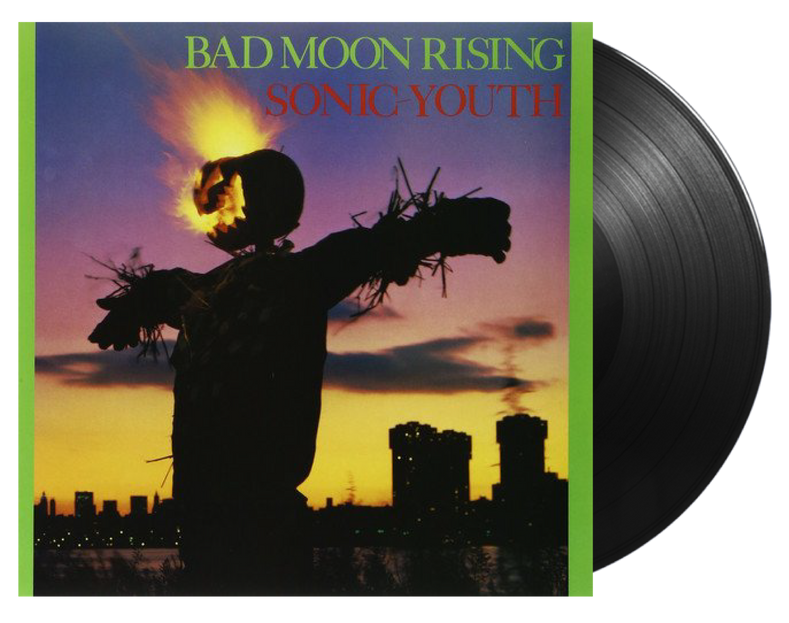 Sonic Youth Bad Moon Rising vinyl LP, experimental noise rock album cover image